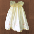 Ivory Christening/Baptism Gown with Smocking and Lace