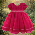 Red dress with white polka dots 
